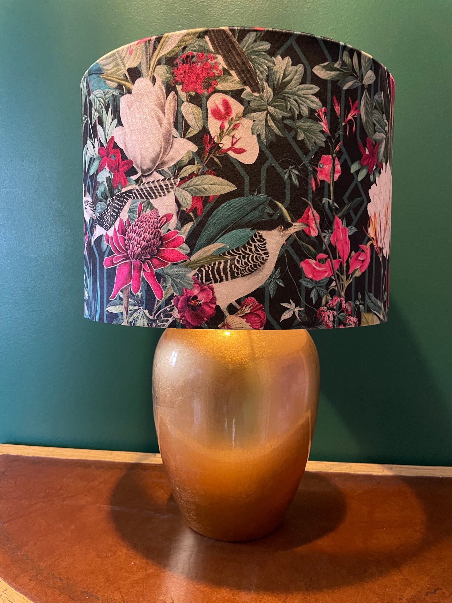 Botanical Paradise Velvet Lampshade