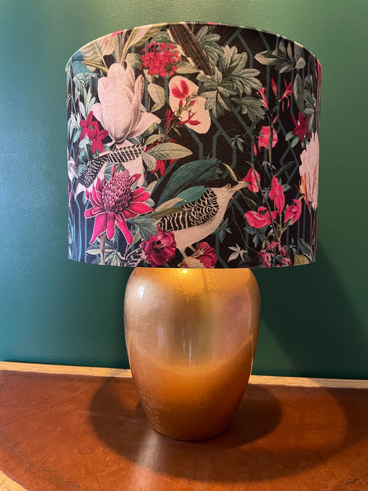 Botanical Paradise Velvet Lampshade