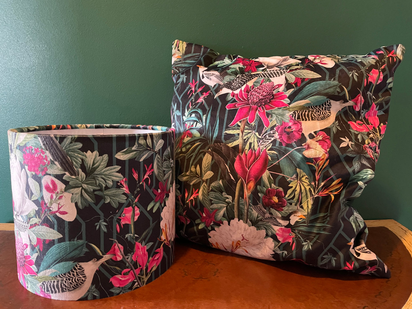 Botanical Paradise Velvet Lampshade