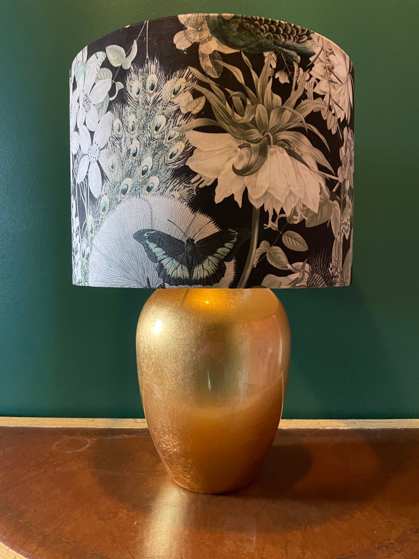 Butterfly & Peacock Lampshade