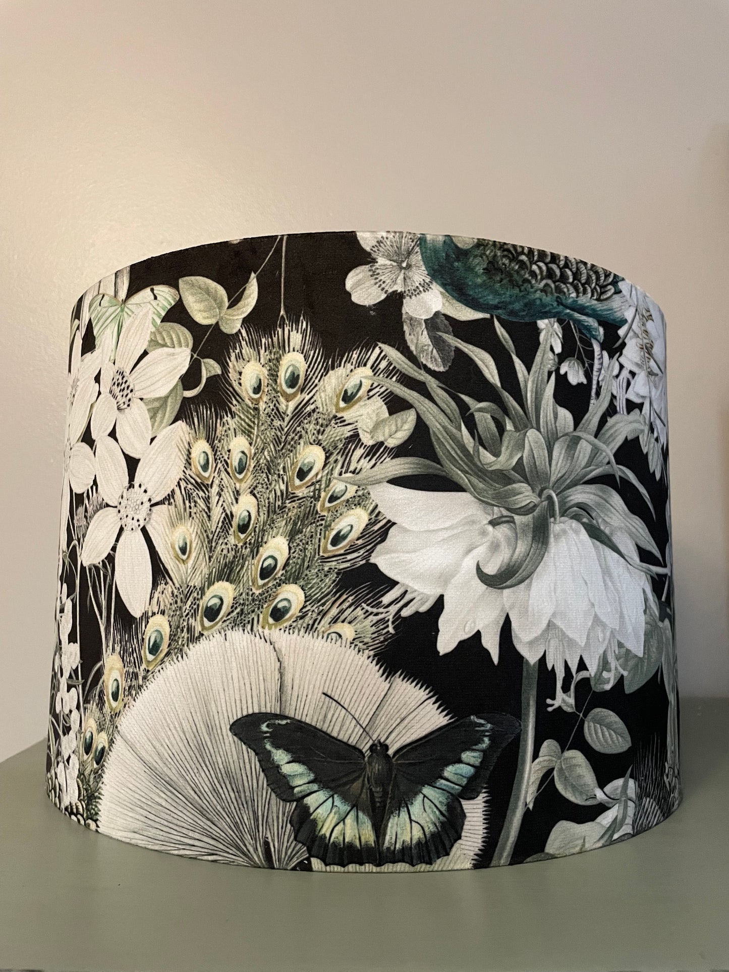 Butterfly & Peacock Lampshade