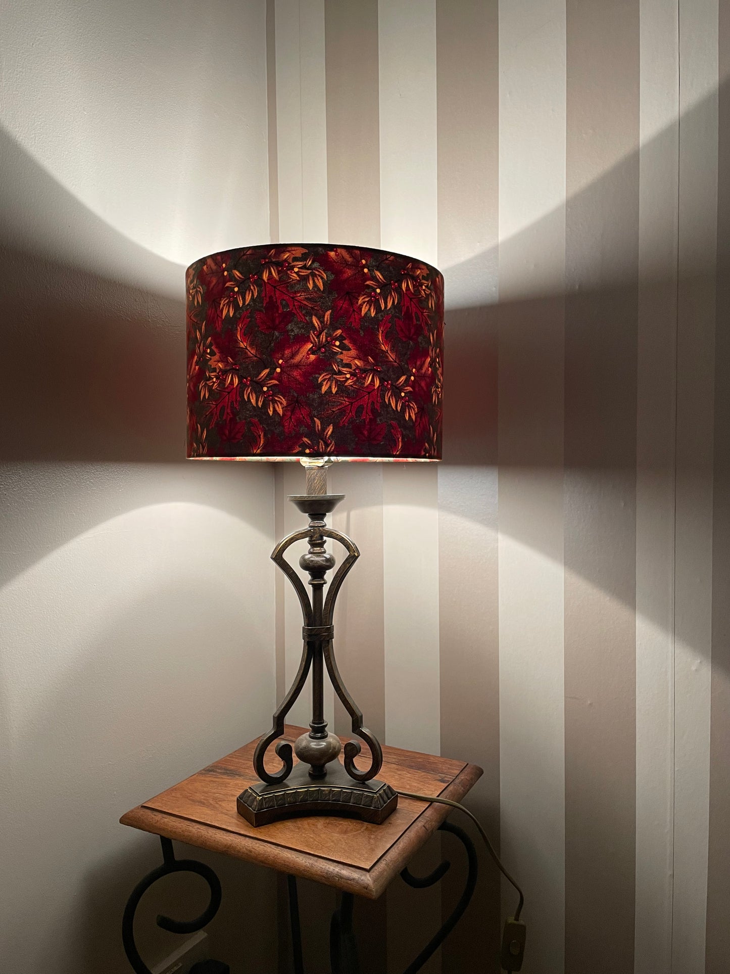 Autumn Leaves Velvet Lampshade