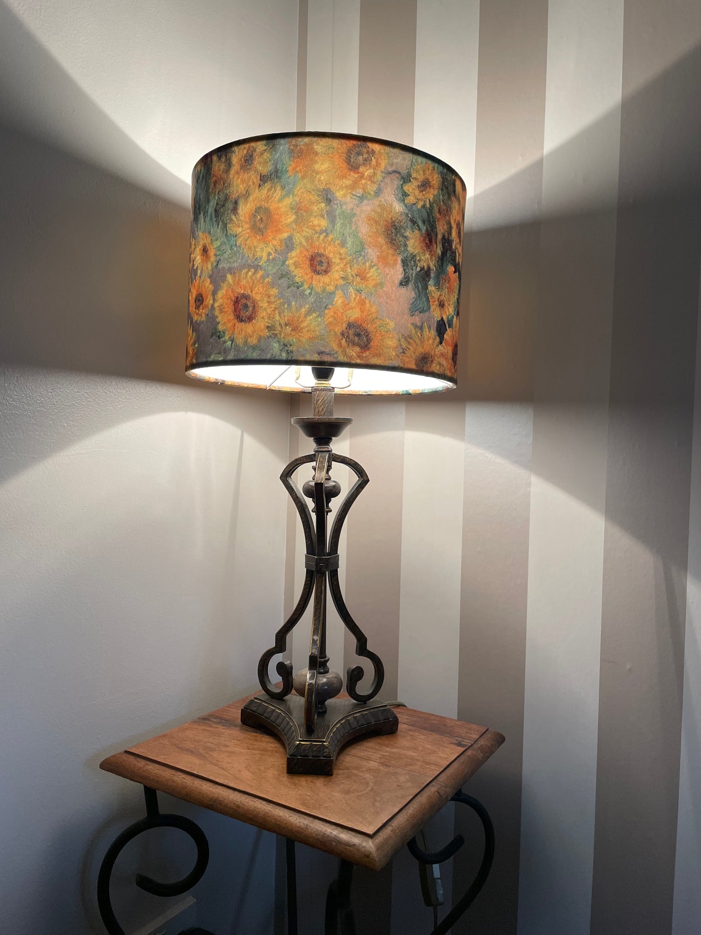 Sunflowers. Velvet Lampshade