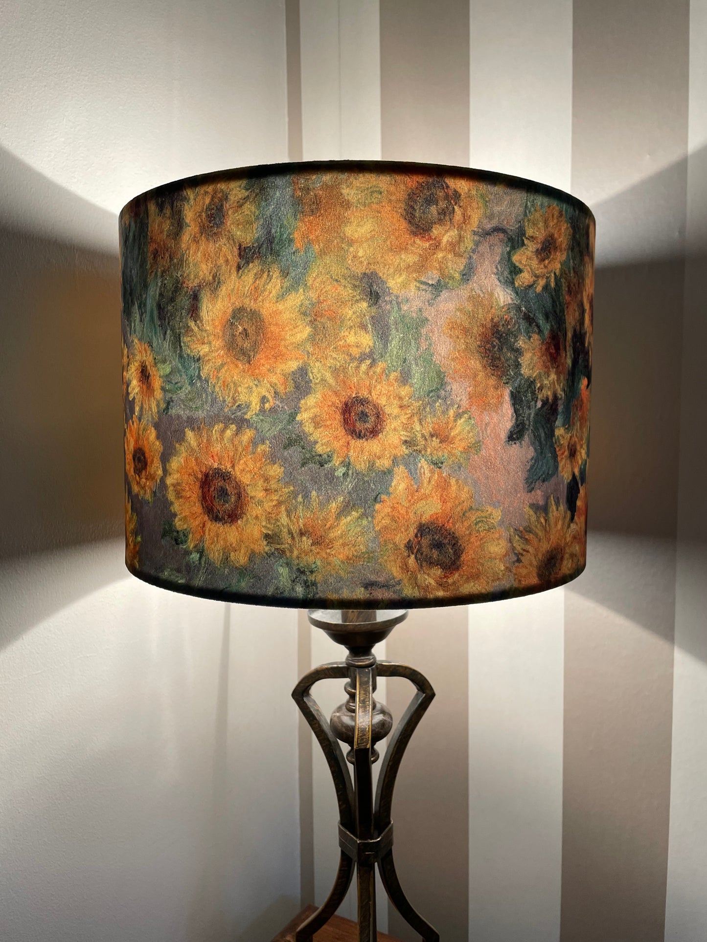 Sunflowers. Velvet Lampshade